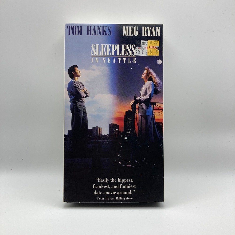 Sleepless in Seattle Tom Hanks Meg Ryan VHS Tape Vintage Video Movie PG 1993
